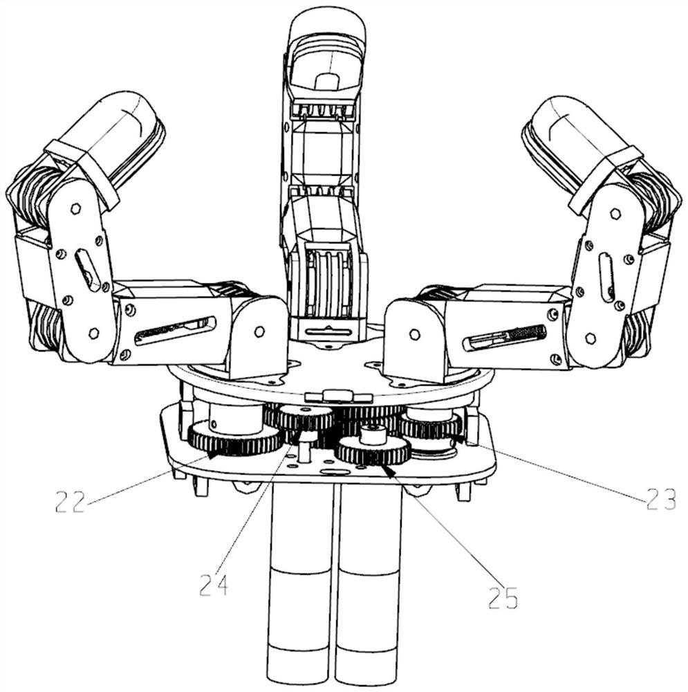 A collaboratively driven three-fingered robotic dexterous hand