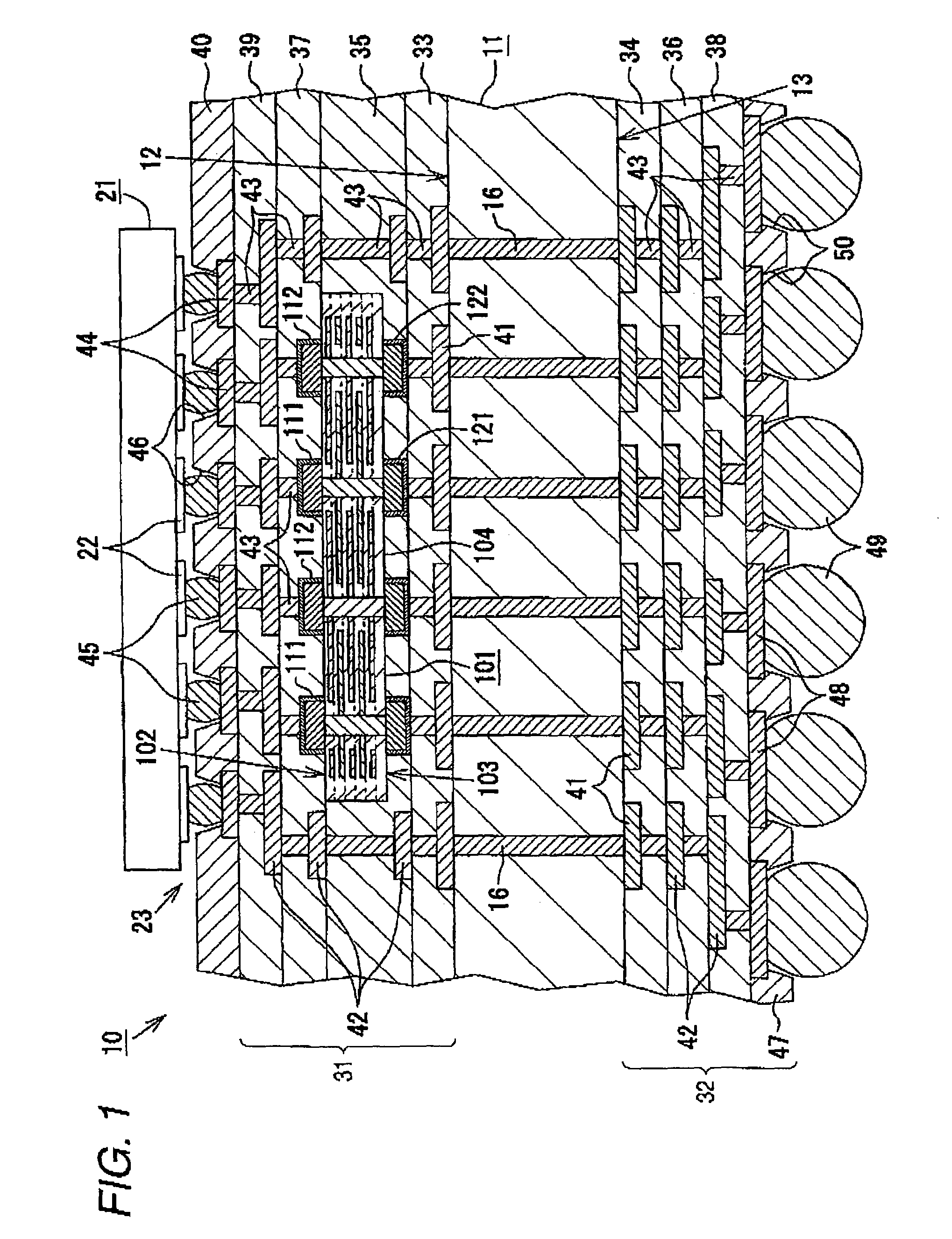 Via array capacitor, wiring board incorporating a via array capacitor, and method of manufacturing the same