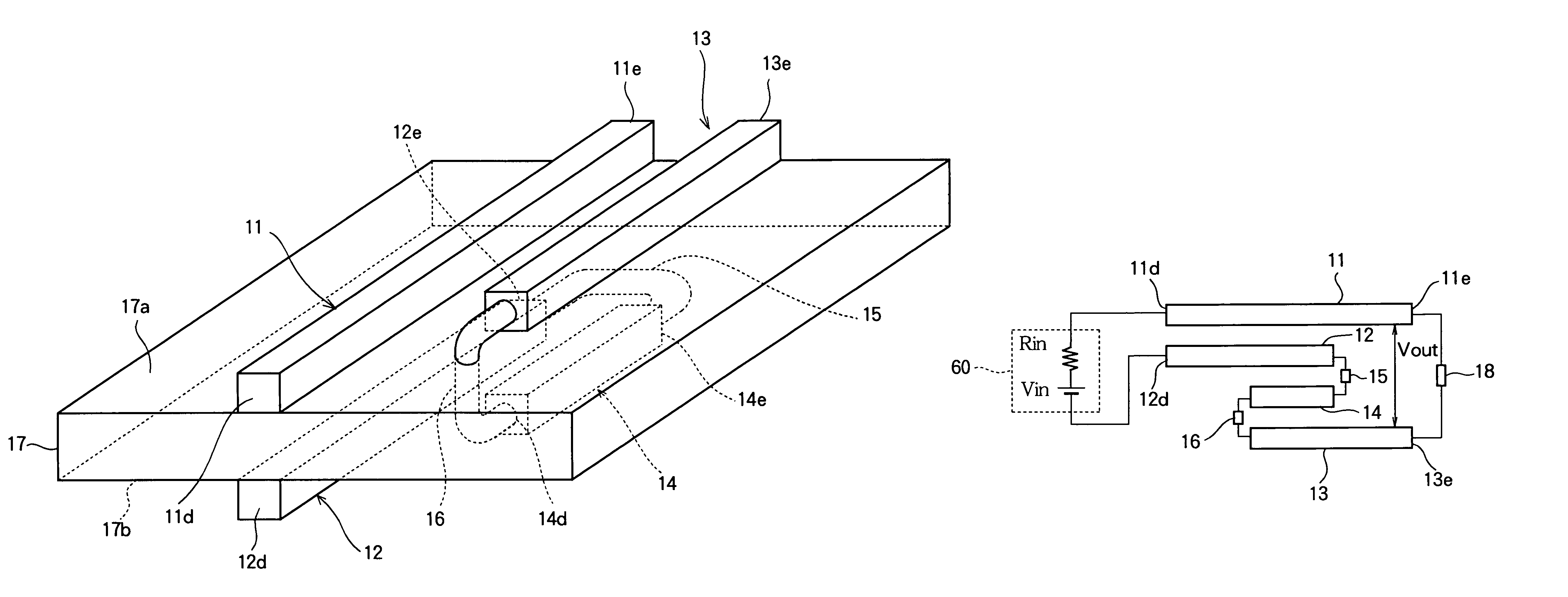 Narrow impedance conversion device