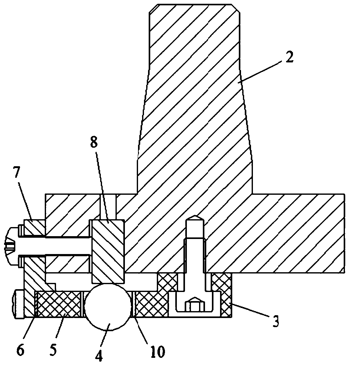 An accessory device and application method for ceramic ball rolling friction test