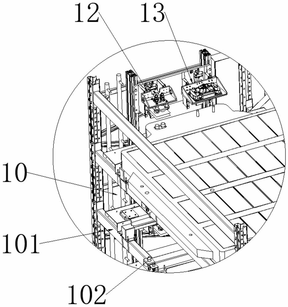 Battery storing and taking bin applied to battery charging and replacing station