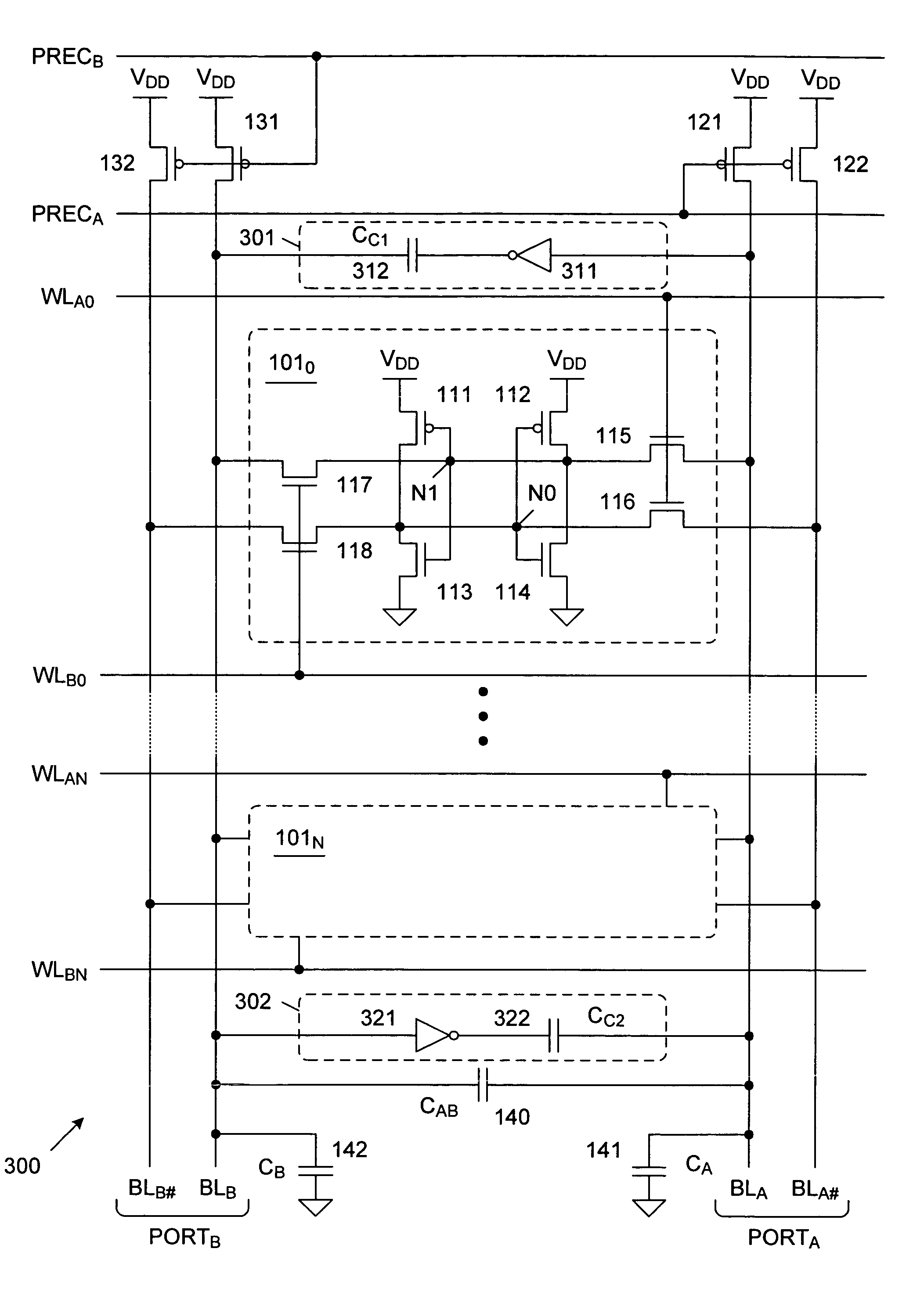 Memory array bit line coupling capacitor cancellation