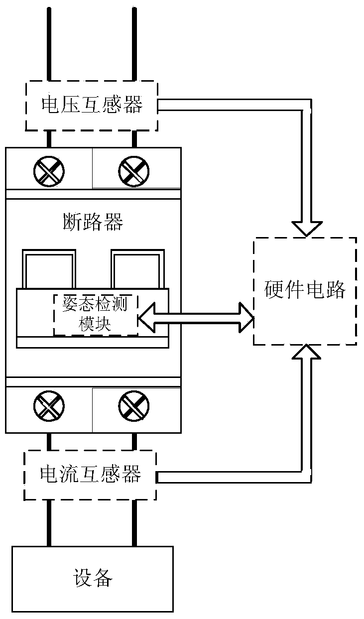 A circuit breaker power distribution status monitoring device