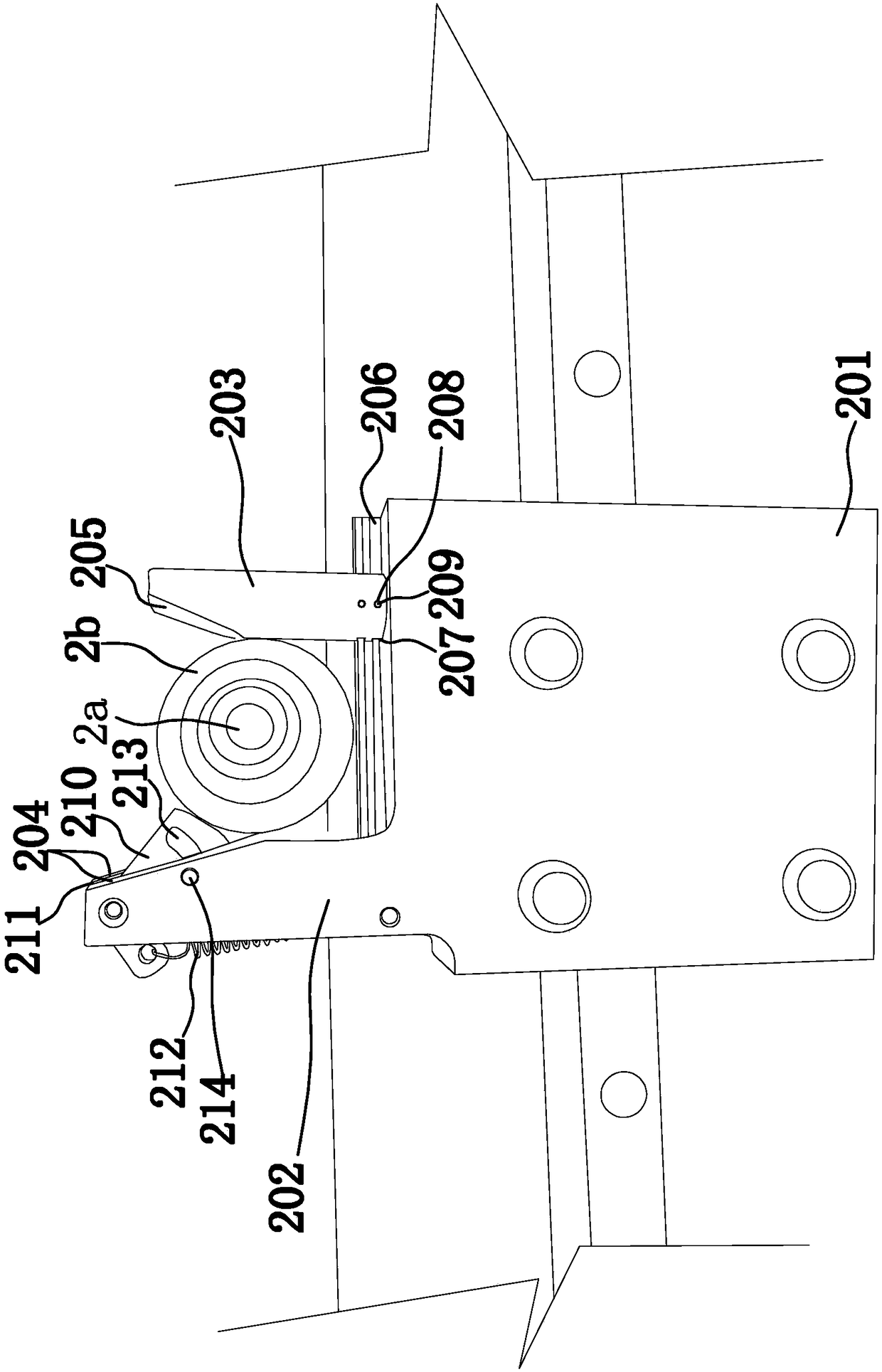 Roller clamping mechanism convenient to disassemble and assemble