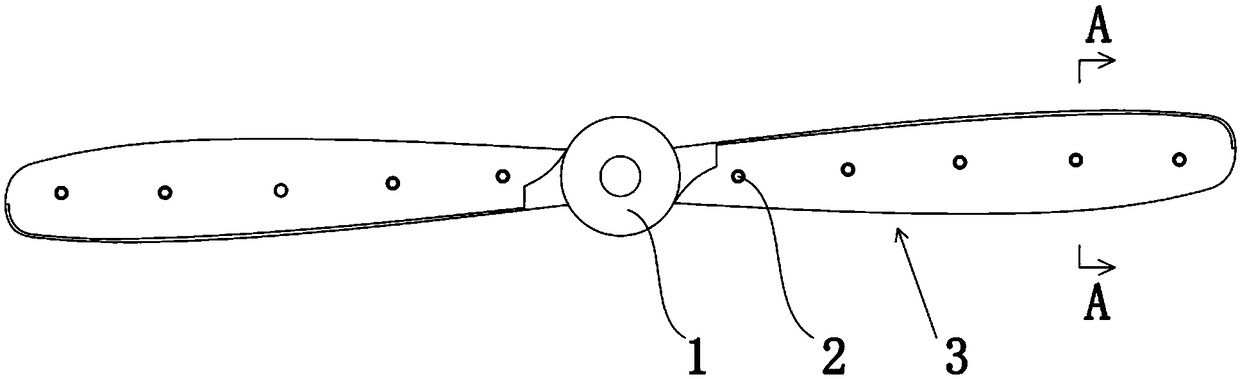 Unmanned aerial vehicle propeller and production process thereof