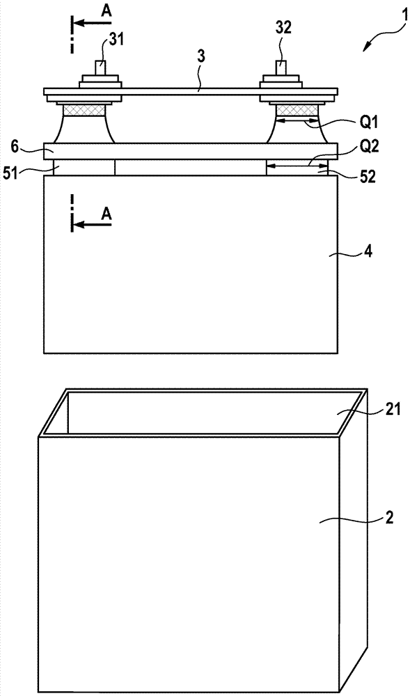 Battery cell with plastic component, and battery