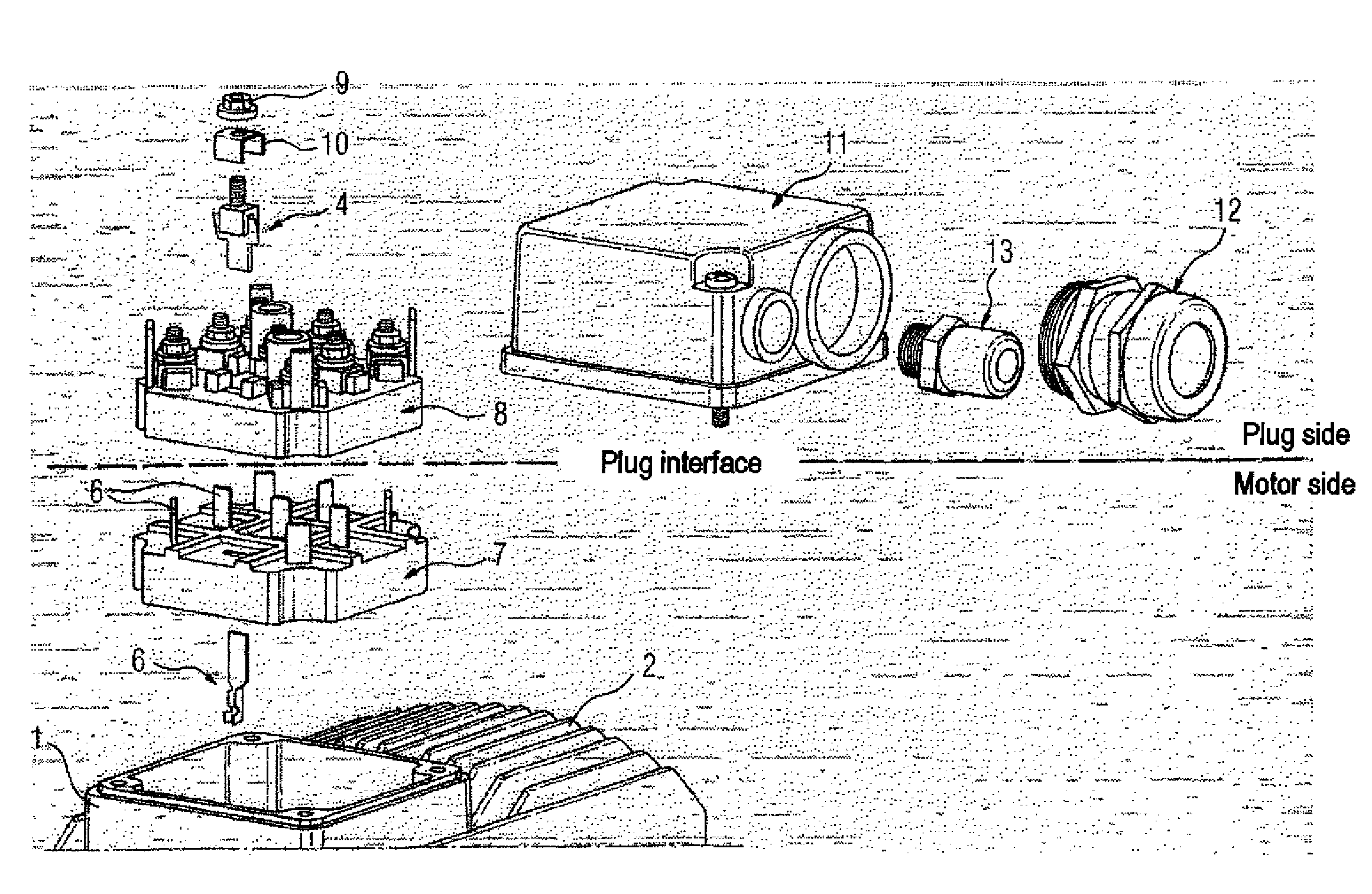 Connection device for an electrical machine