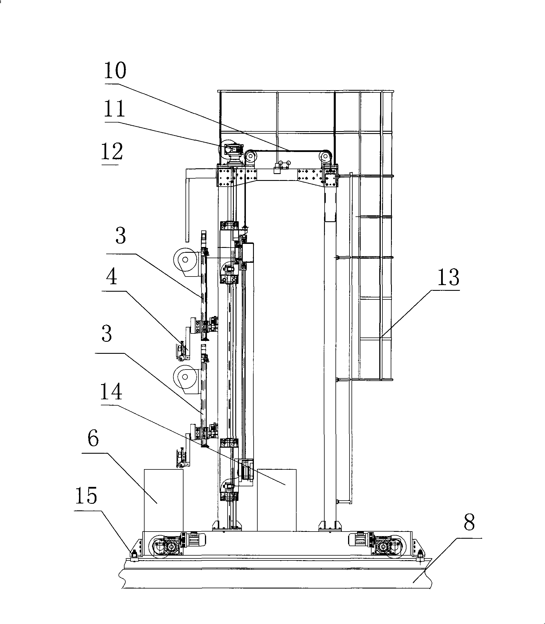 Gantry type multiheaded automatic welding machine