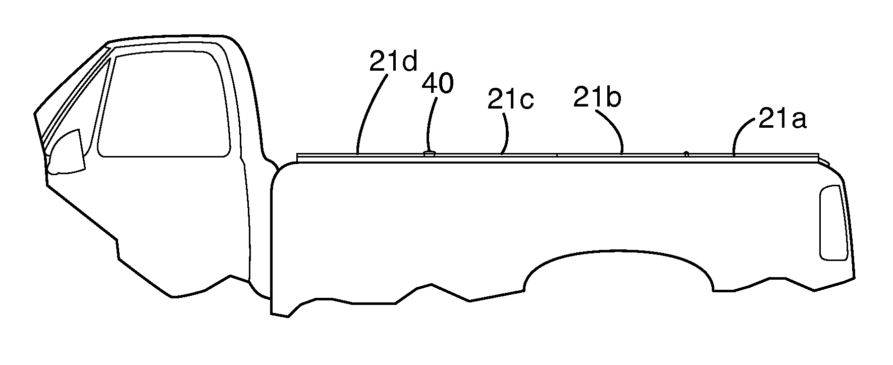 Folding cargo bay cover for pickup truck