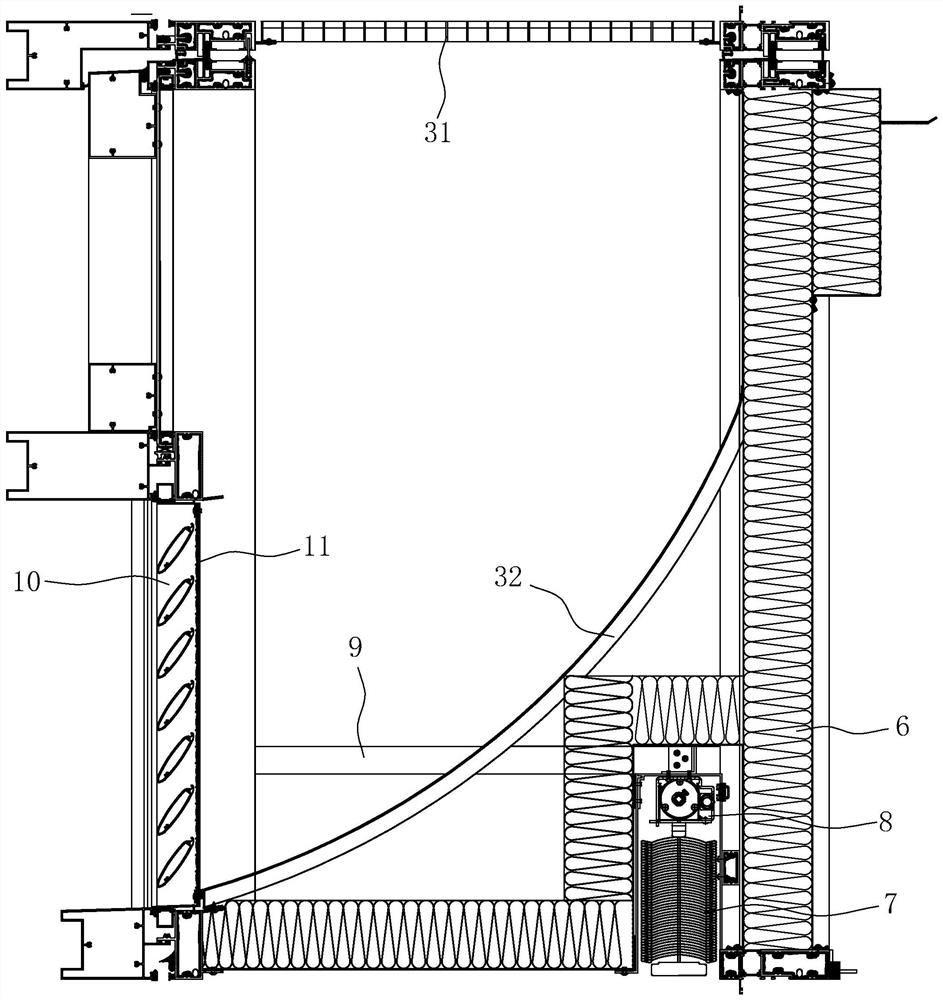 Double-layer curtain wall unit and double-layer curtain wall