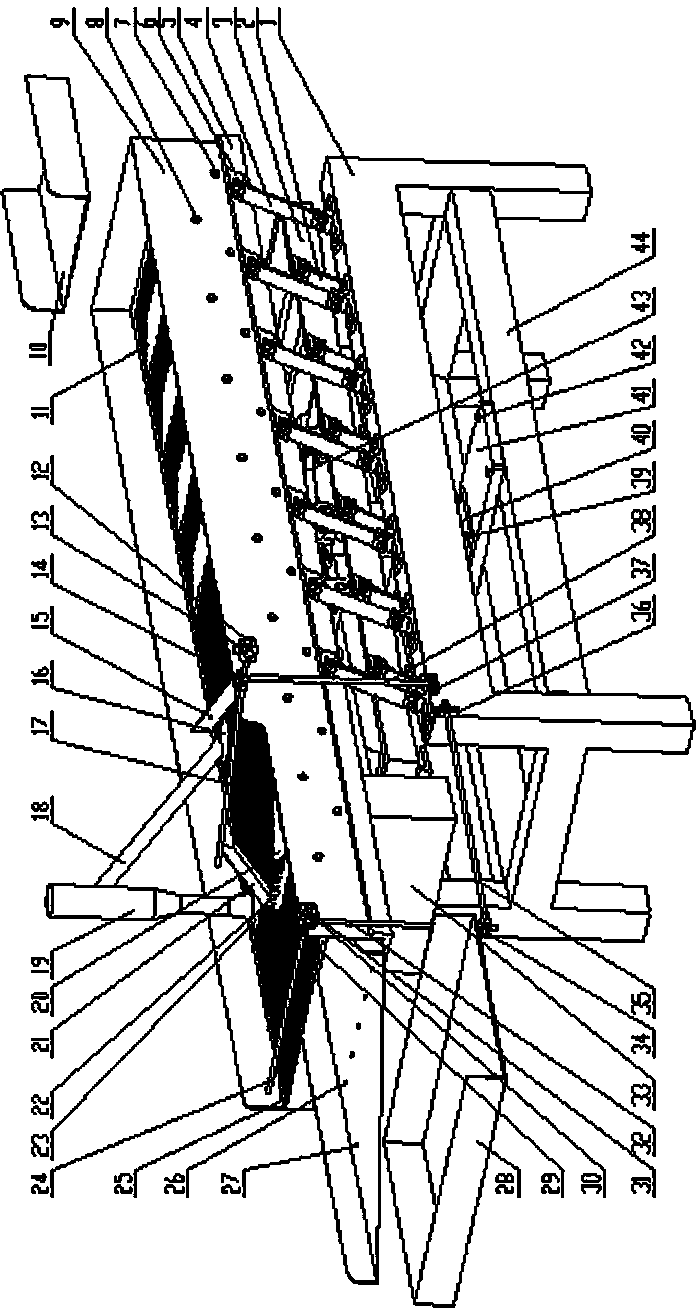 Device for sorting and recycling broken cigarette paper and tobacco powder in tobacco shreds