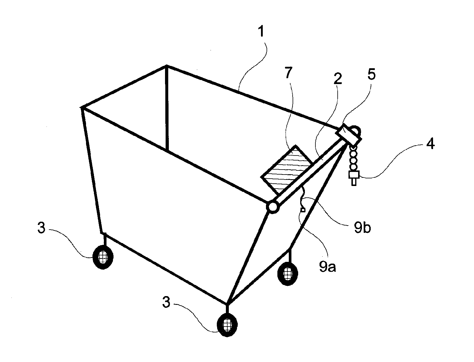 Shopping trolley with docking station and coin deposit lock