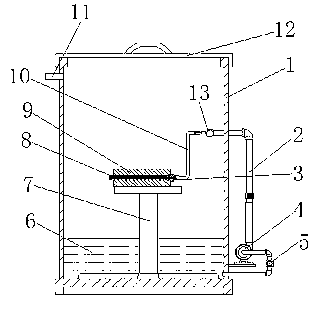 Method for flowingly corroding complicated slender copper tube cores made of aluminum alloy castings