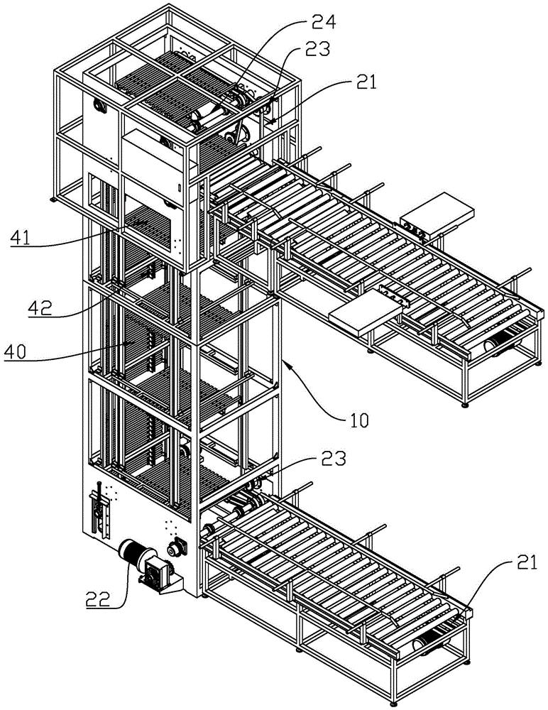 Multi-layer intercommunicating roller shutter lifting equipment