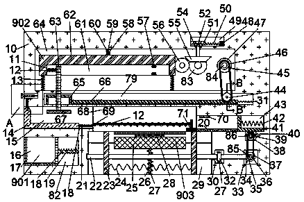 Mobile phone screen cleaning and automatic film pasting device