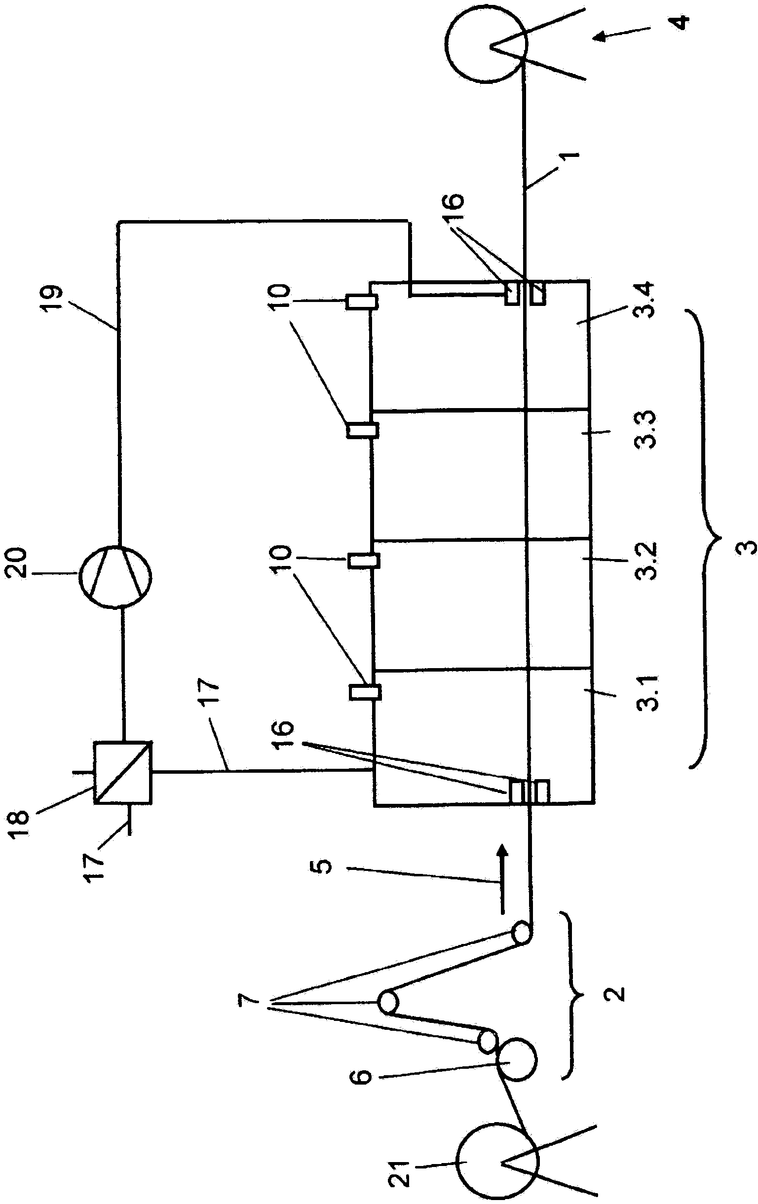 Method and system for impregnating and drying a continuous paper web