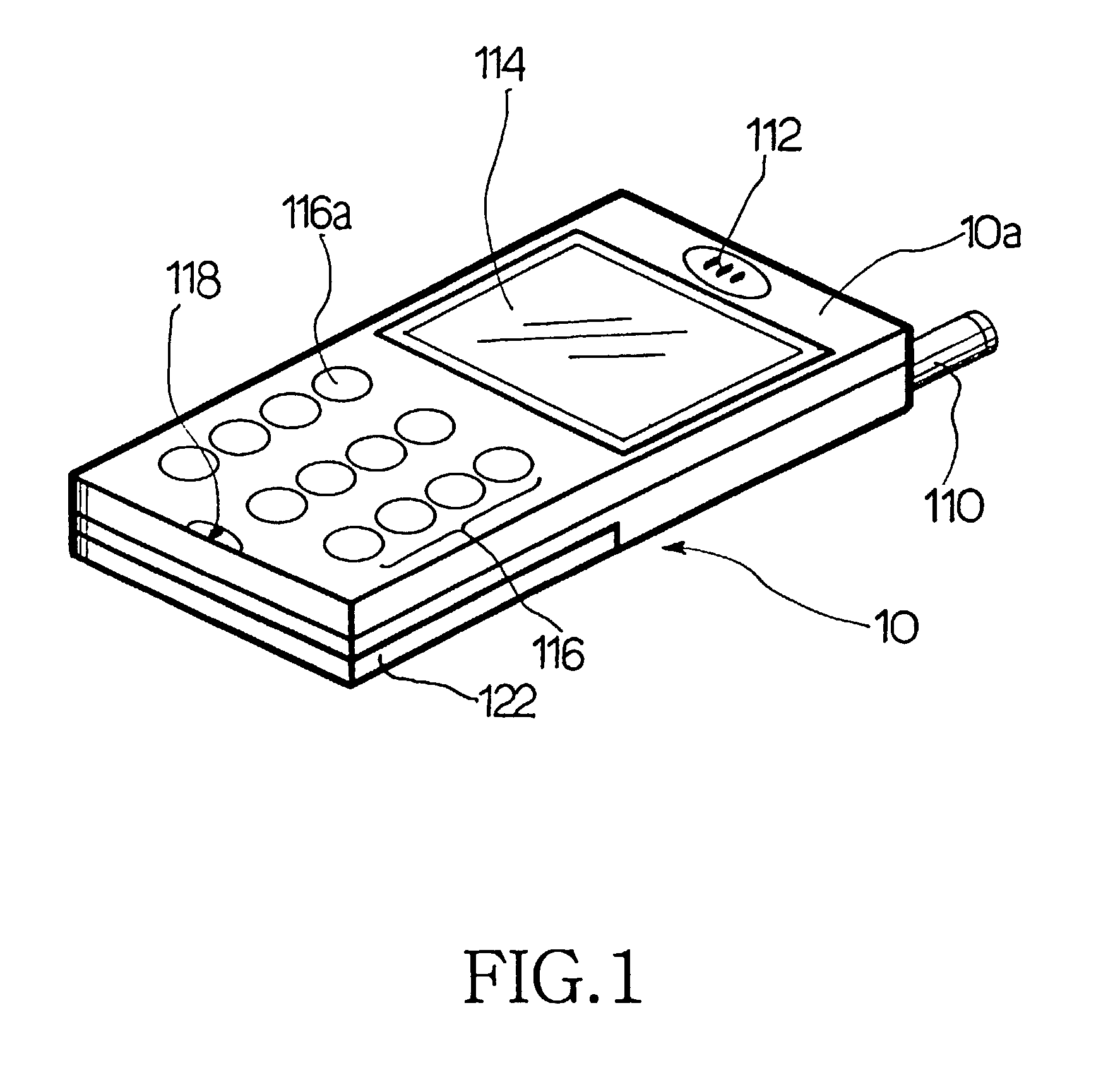 Portable terminal device having a display unit utilizing a holographic screen