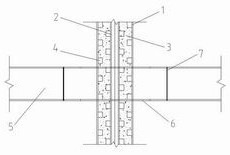 Split-level discontinuous ribbed hollow interlayer concrete filled steel tubular column-steel beam joint