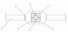 Split-level discontinuous ribbed hollow interlayer concrete filled steel tubular column-steel beam joint