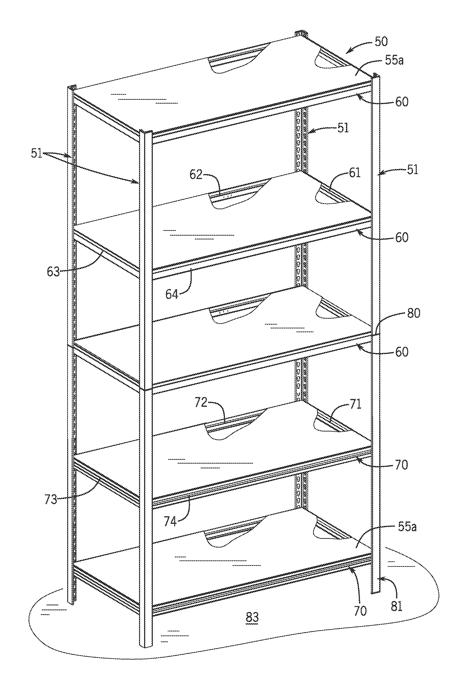 Shelving System Having Improved Structural Characteristics