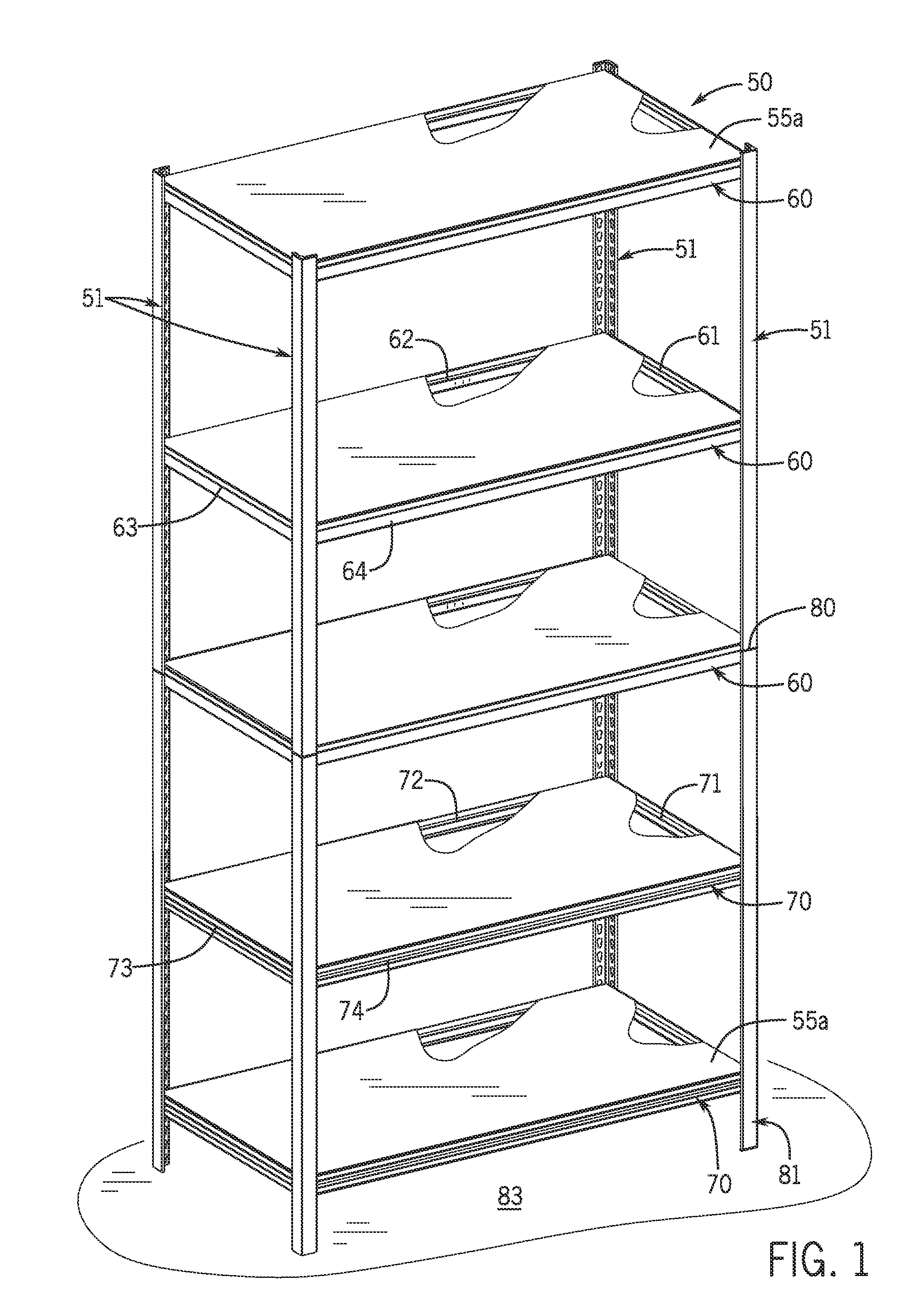 Shelving System Having Improved Structural Characteristics