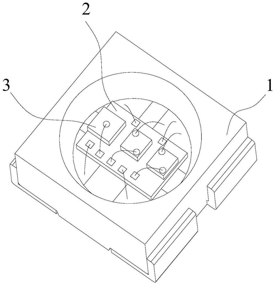 Preparation method of LED lamp bead with built-in drive IC