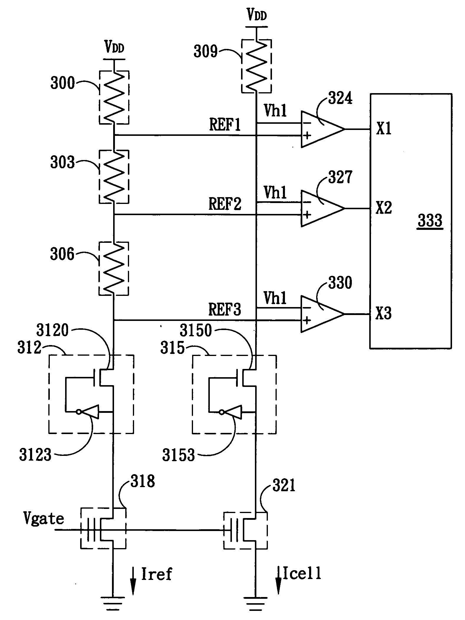 Sensing circuit for multi-level flash memory