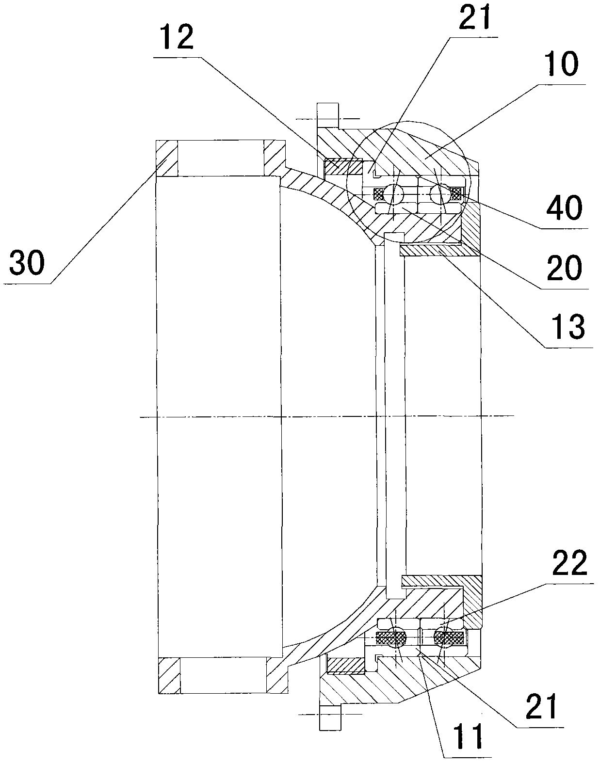 Method for manufacturing integral antimagnetic bearing with preload