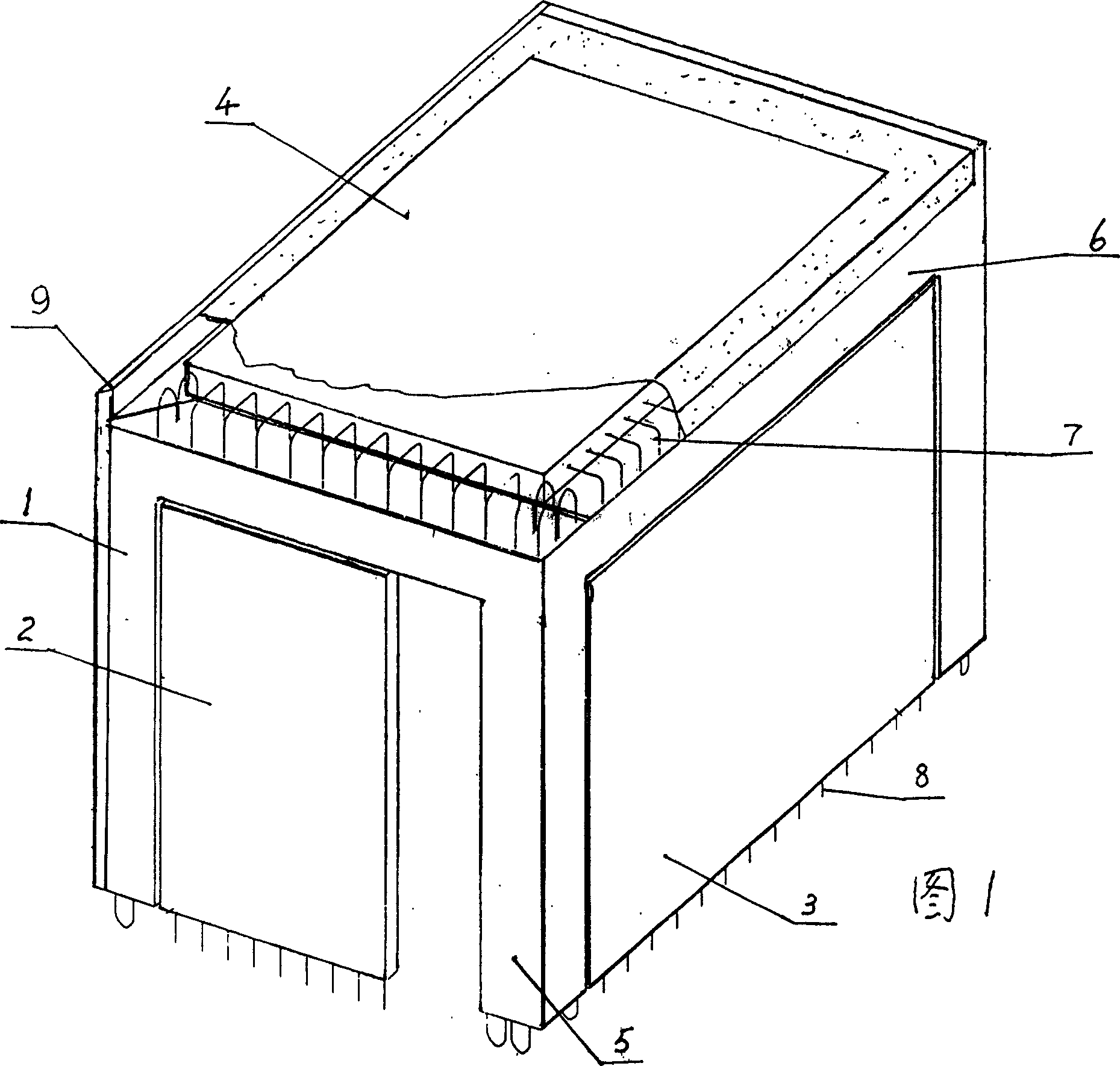 Composite concrete building casing member and plate, and their combining method