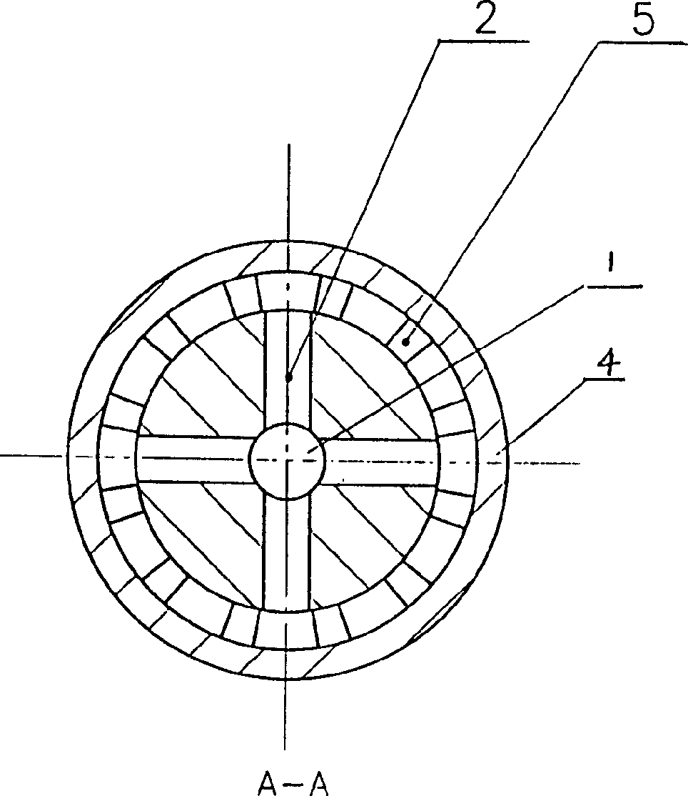 Composite roller for two cooling regions of conticaster