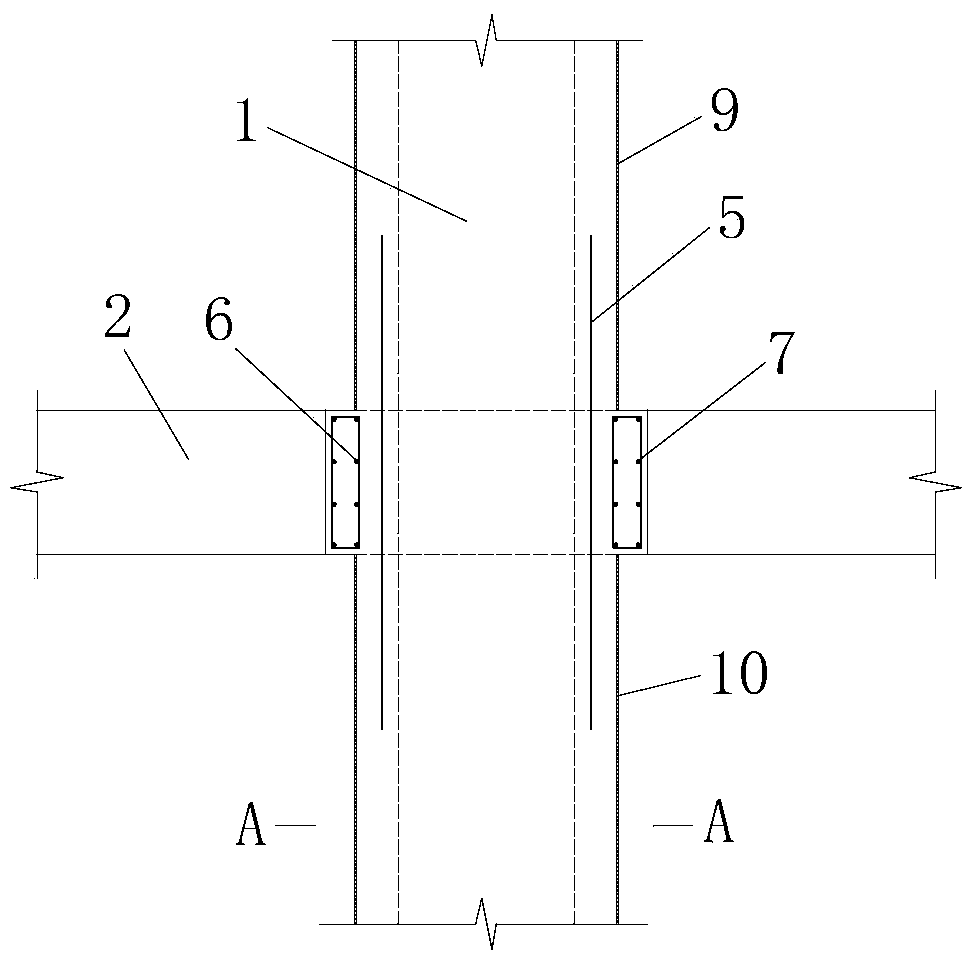 A frame beam-column joint reinforcement structure and its construction method