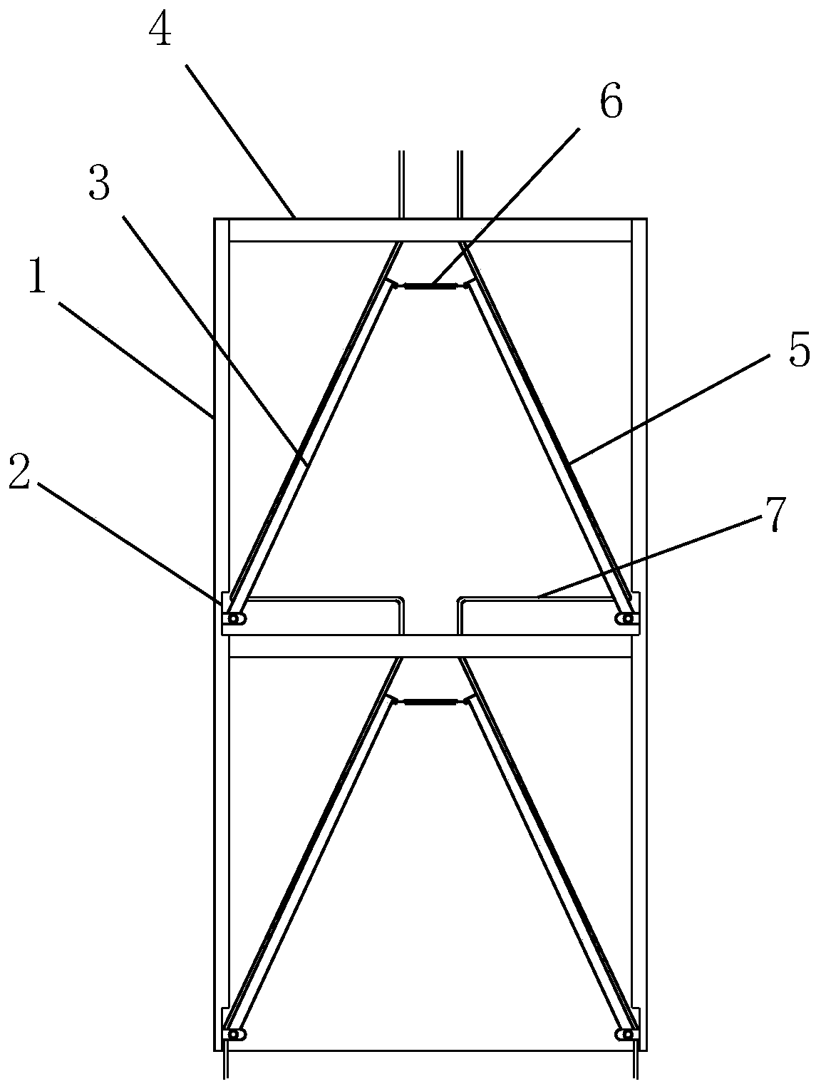 High-rise building cable vertical shaft structure