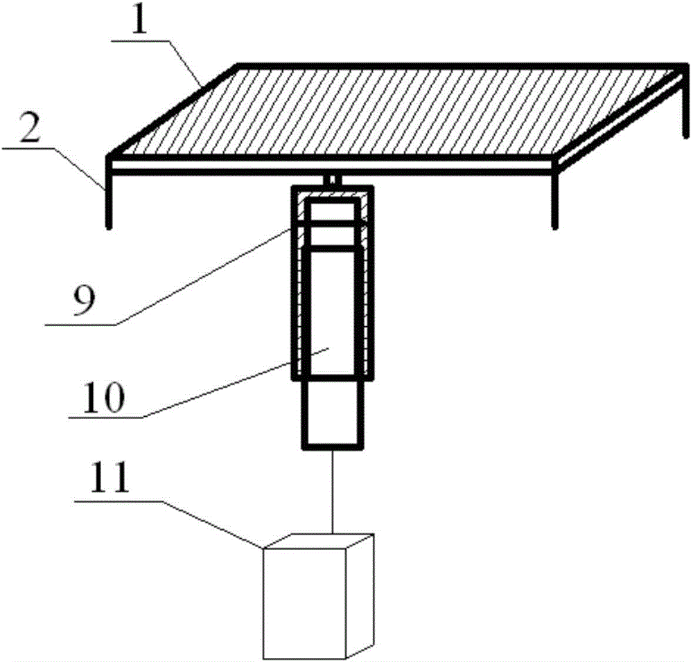 Mechanical drawing desk with continuously adjustable height and slope