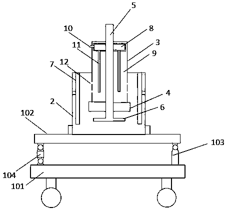 Molten iron blowing desulfurization device