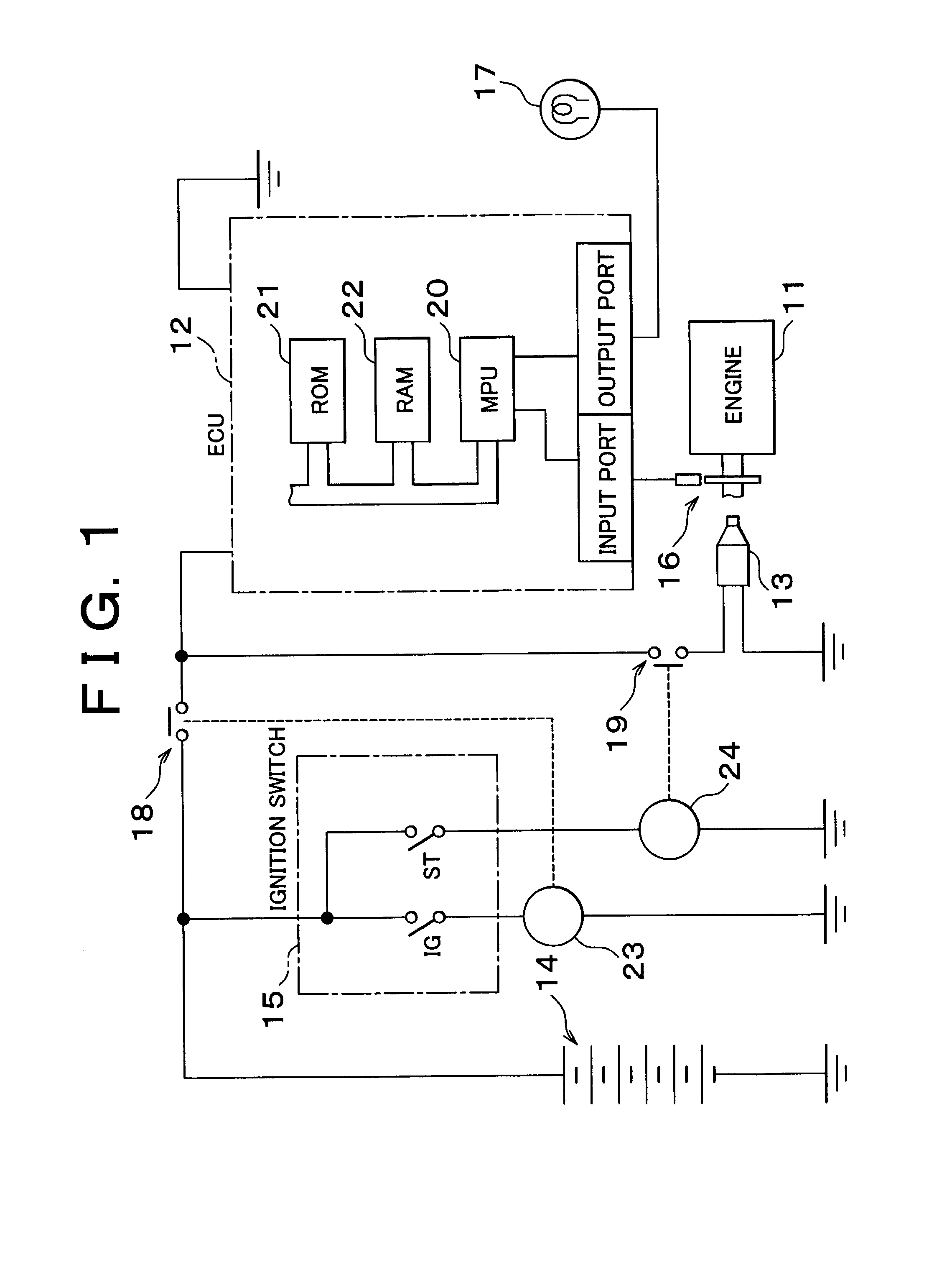 Device and method for detecting a misfire state of an engine