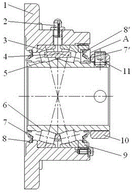 Centering roller bearing with seat