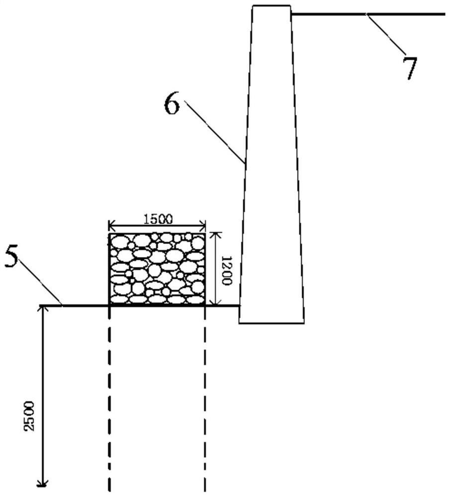 Single gabion for water damage protection of highway subgrade and construction method