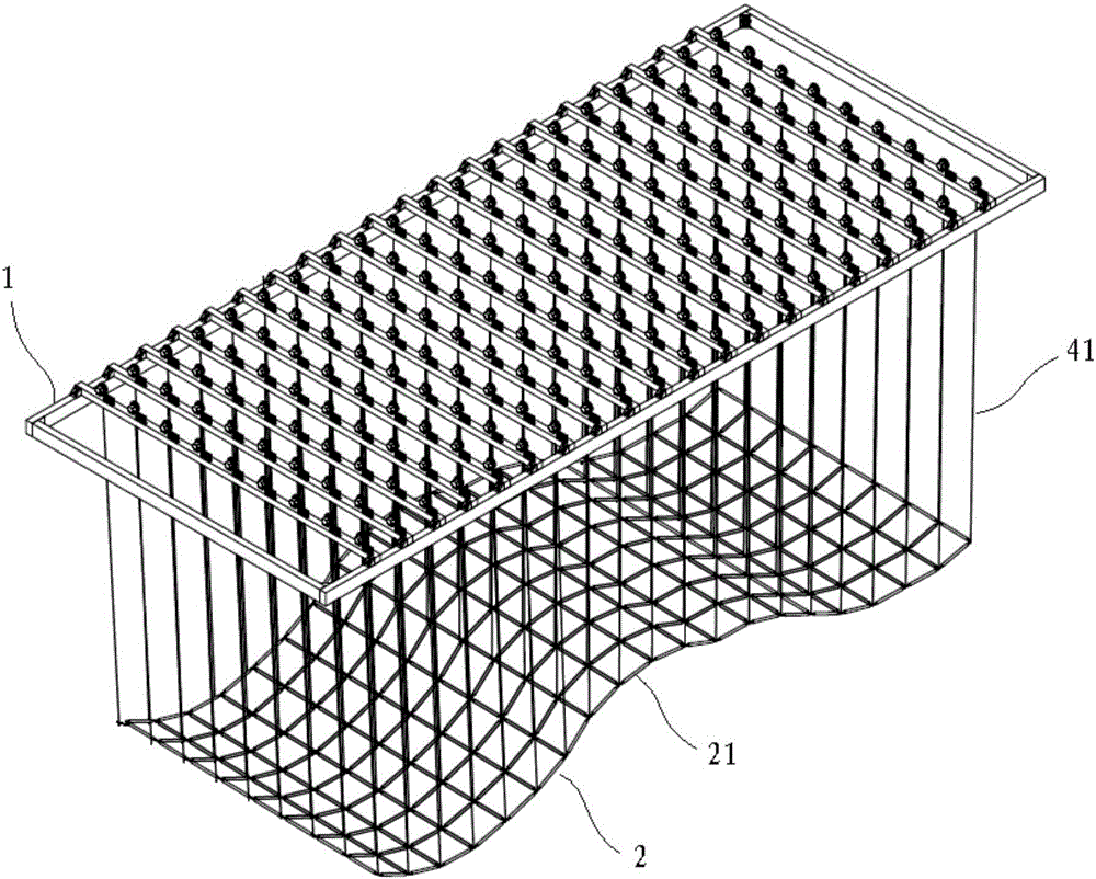 Matrix screen device consisting of annular reconstruction units