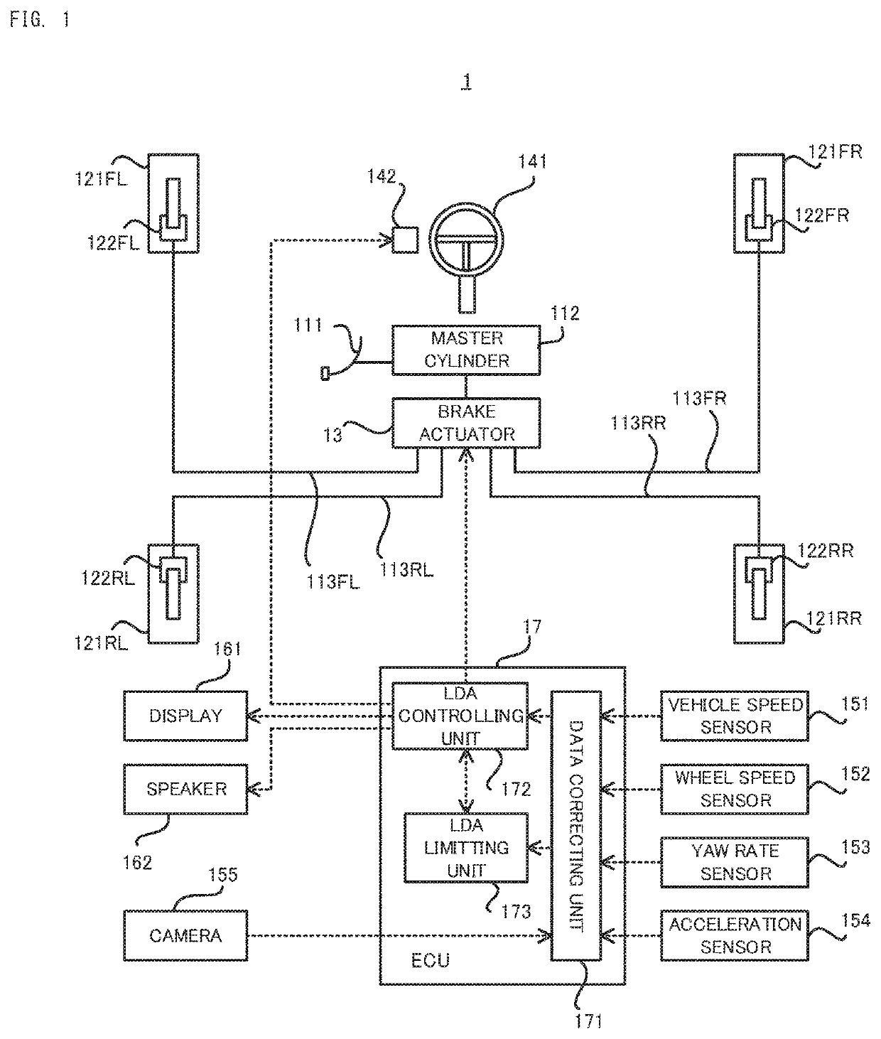 Lane departure prevention apparatus