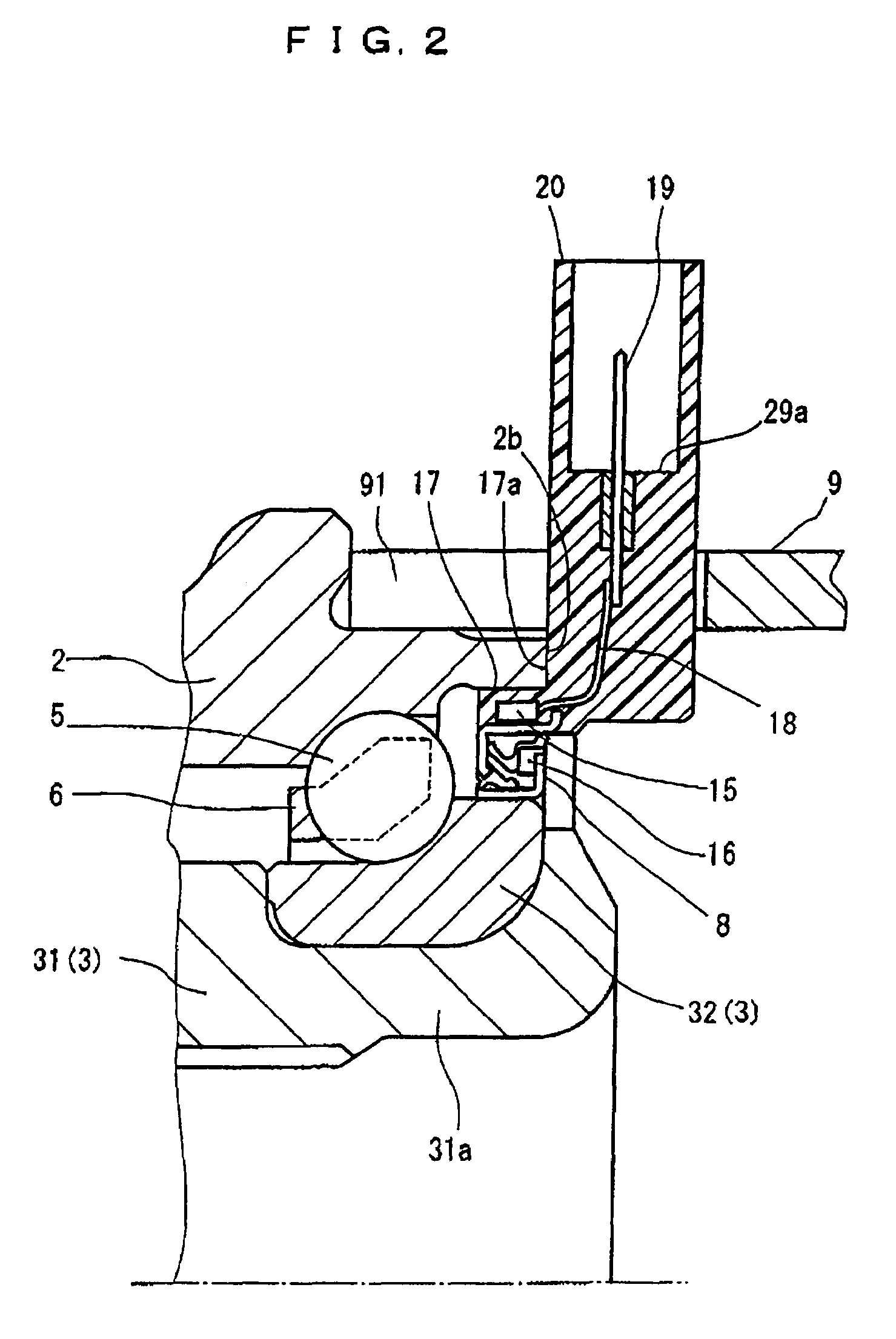 Sensor assembly, sealing device, and roller bearing apparatus for vehicles having integrated connector and ring