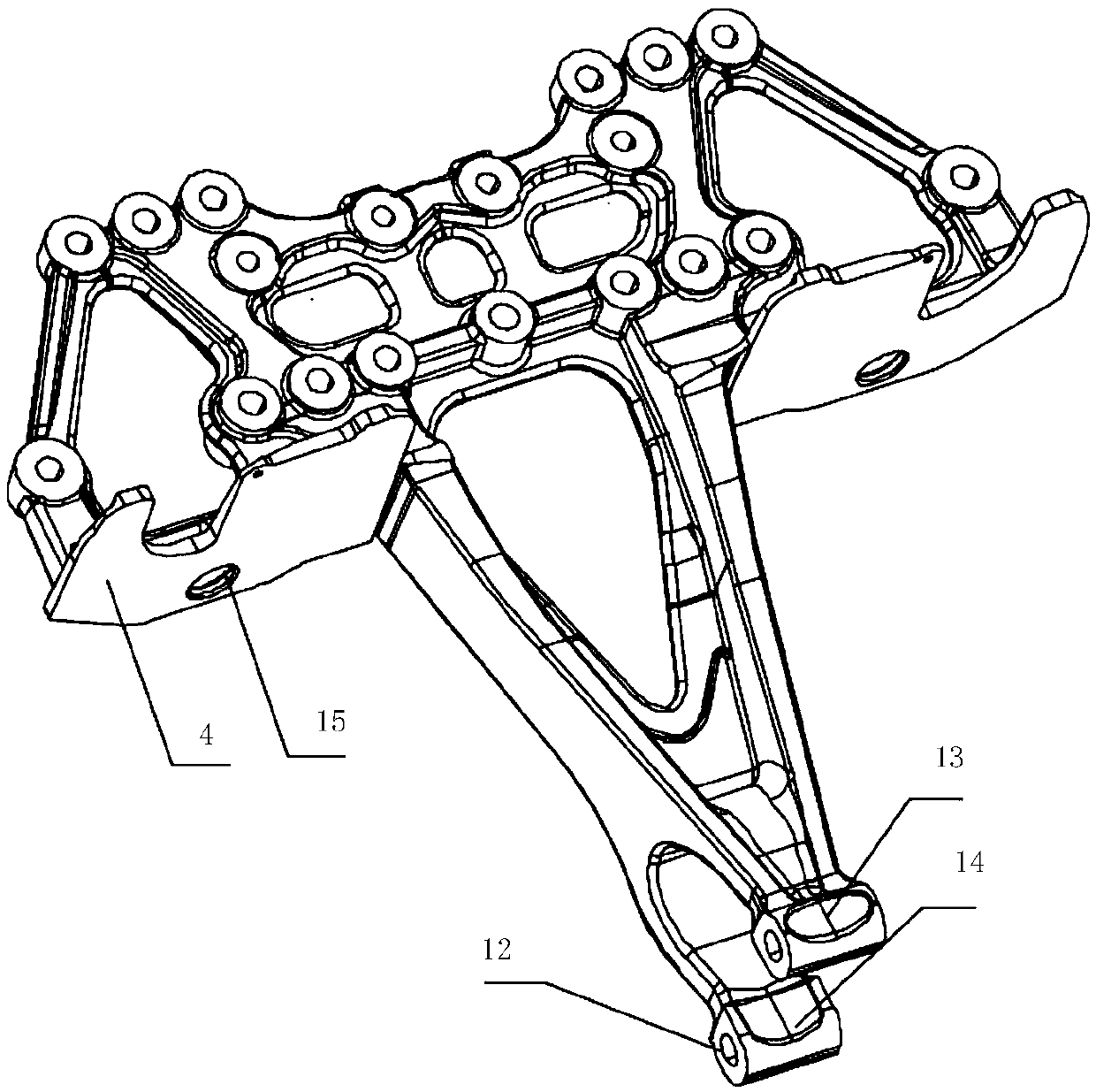 A functionally integrated bracket for an air suspension