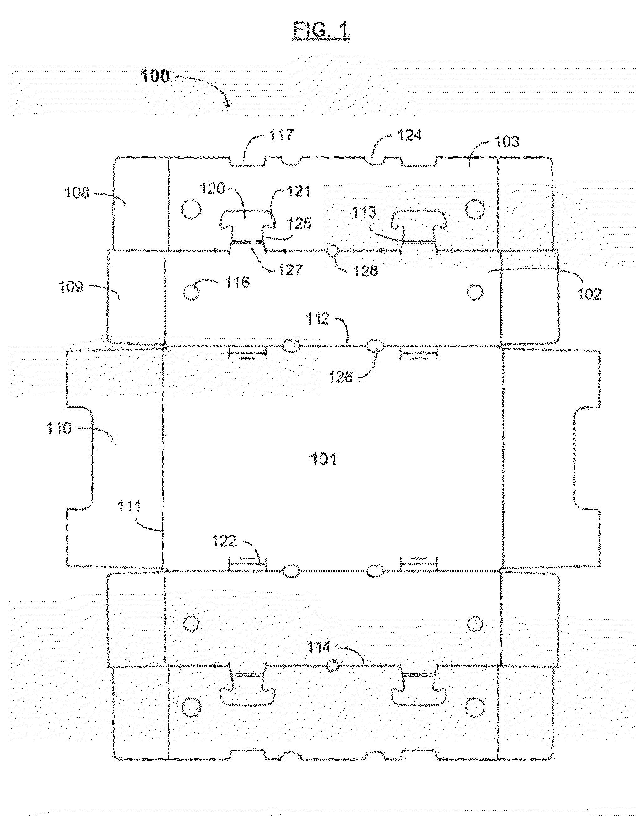 Stackable Container Blank, Stackable Container, and Method for Making the Same