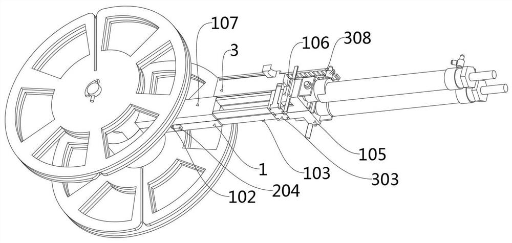 Wheel adjusting mechanism of high-speed embroidery equipment for textile manufacturing and processing