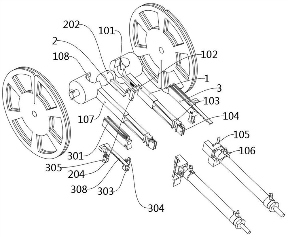 Wheel adjusting mechanism of high-speed embroidery equipment for textile manufacturing and processing
