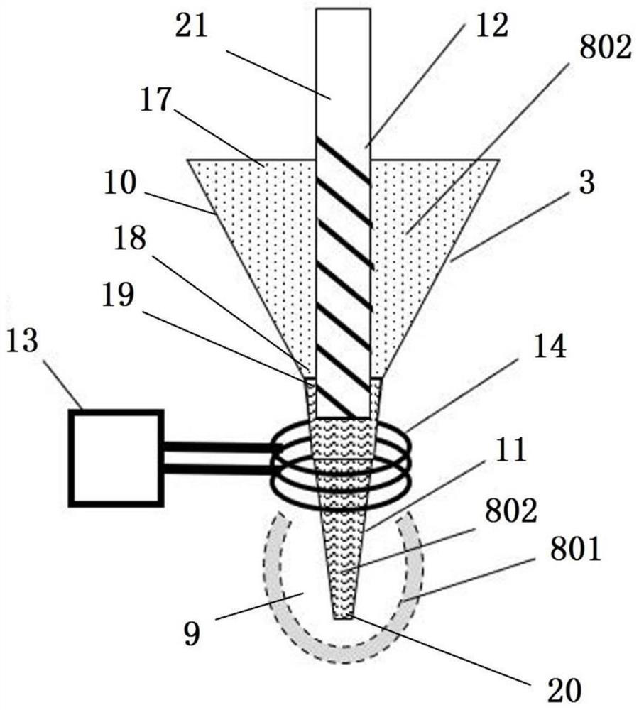 Soldering flux melting injection device and preparation method and preparation equipment of flux-cored welding rod