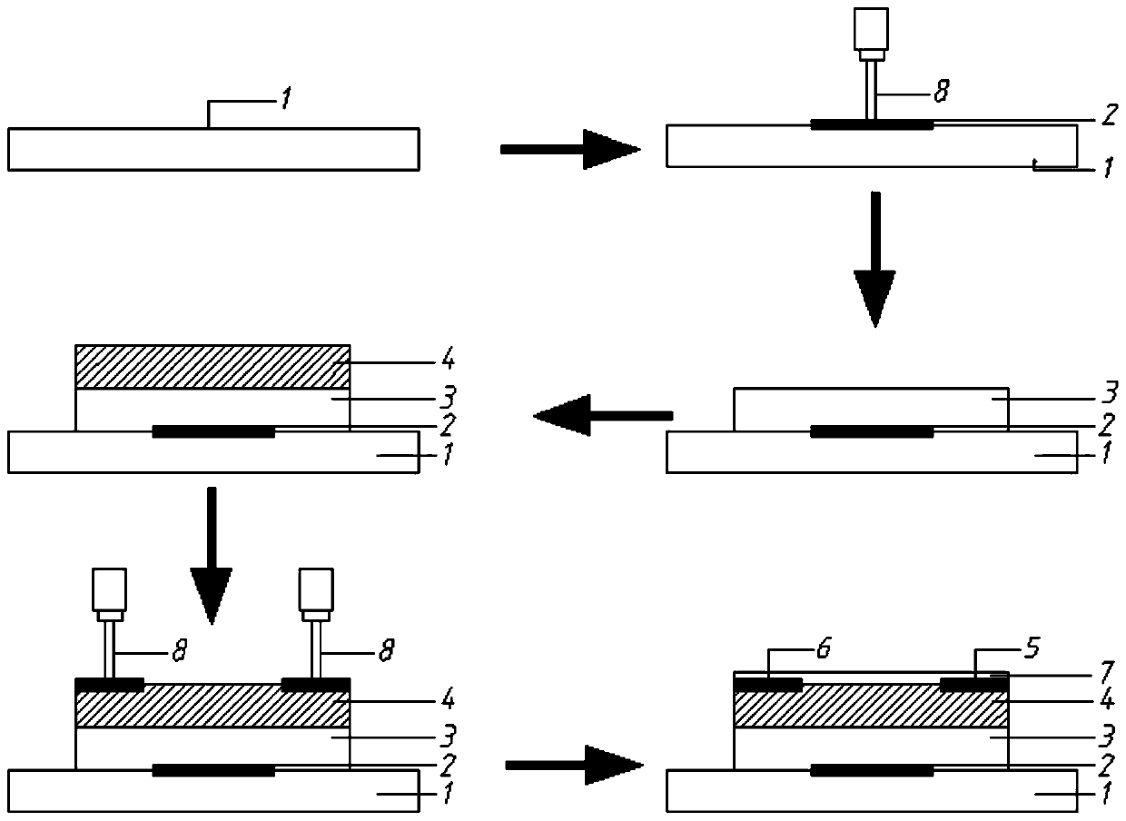 A method for processing top-contact organic field-effect transistors by laser