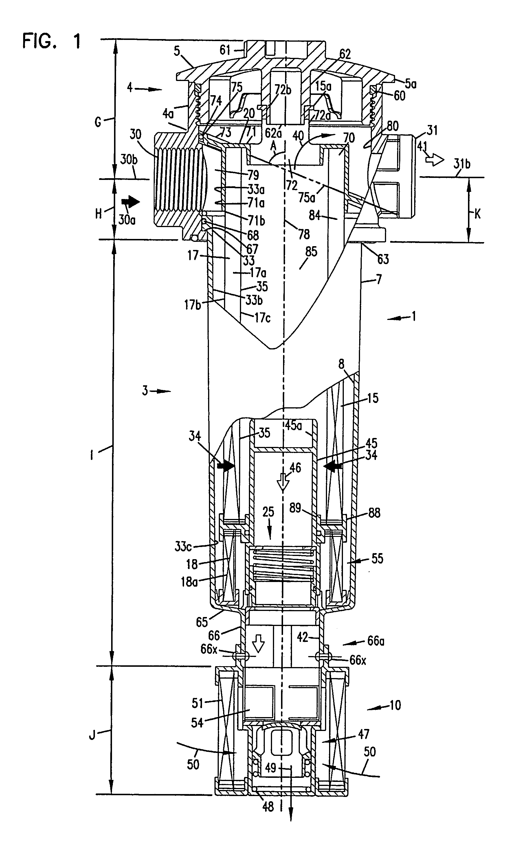 Liquid filter assembly; and methods