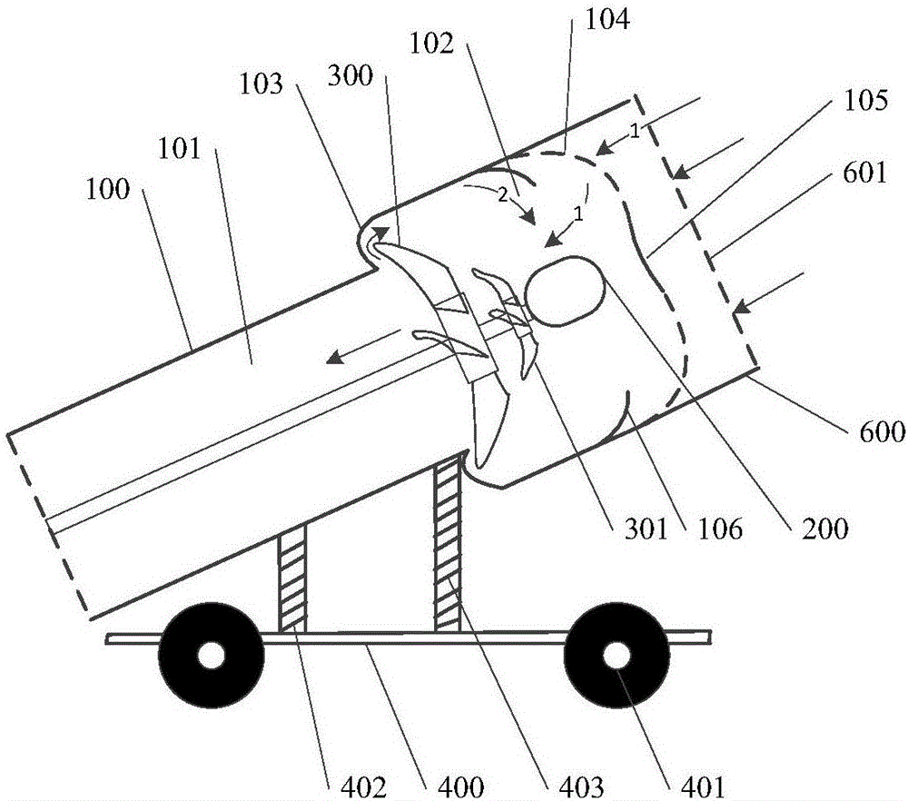 Horticultural special axial flow fan for collecting fallen leaves