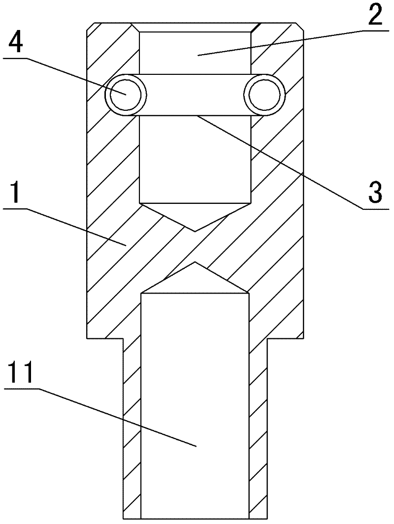 Spring-ring type inserting hole and inserting needle thereof