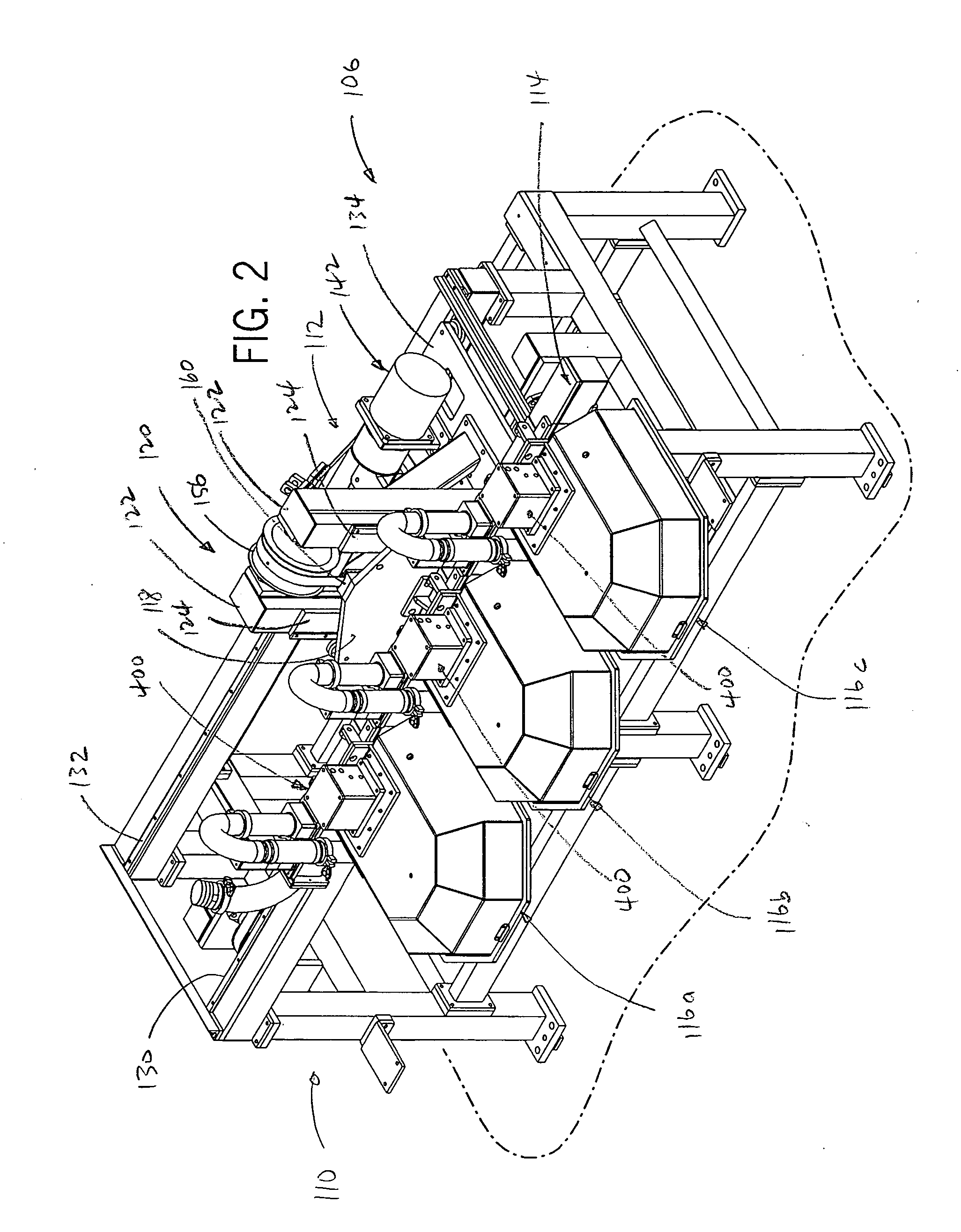 Combination vacuum manifold and support beam for a vacuum packaging system